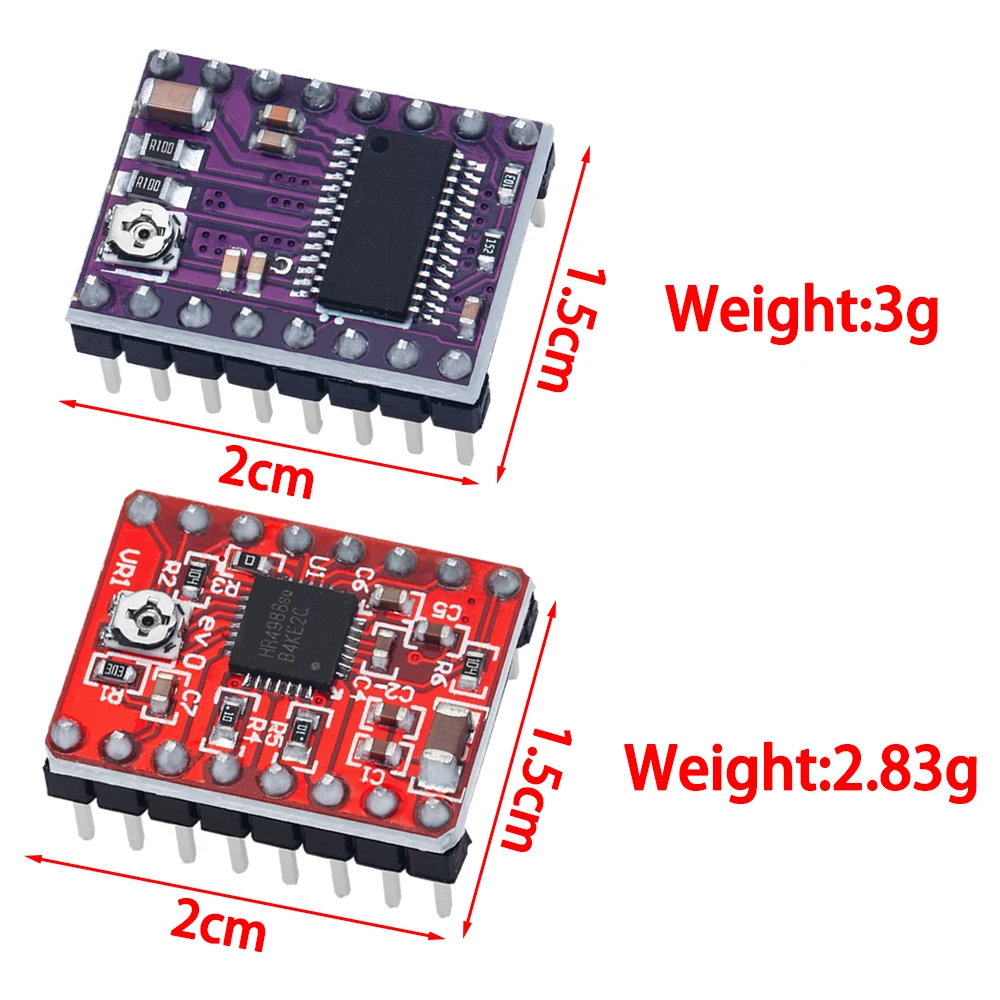 Heatsink-Equipped Stepper Motor Driver Modules (CLT DRV8825/A4988): CNC & 3D Printer Parts Compatible with RepRap RAMPS 1.4