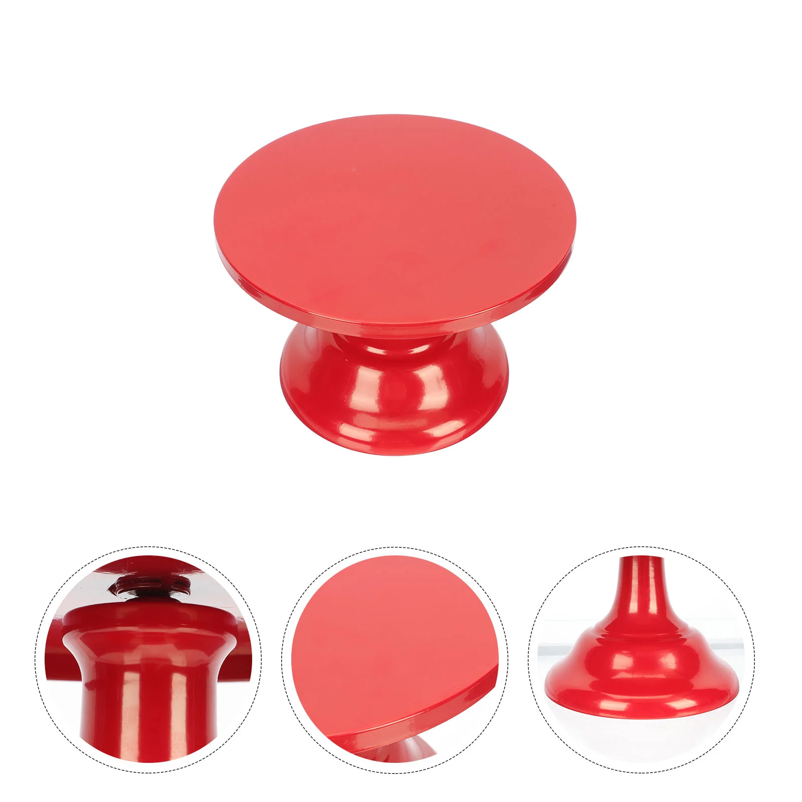 

Fruit Cakes Iron Stand Plate Display Cupcake with Base Tray Red Dessert Storage Rack Showing