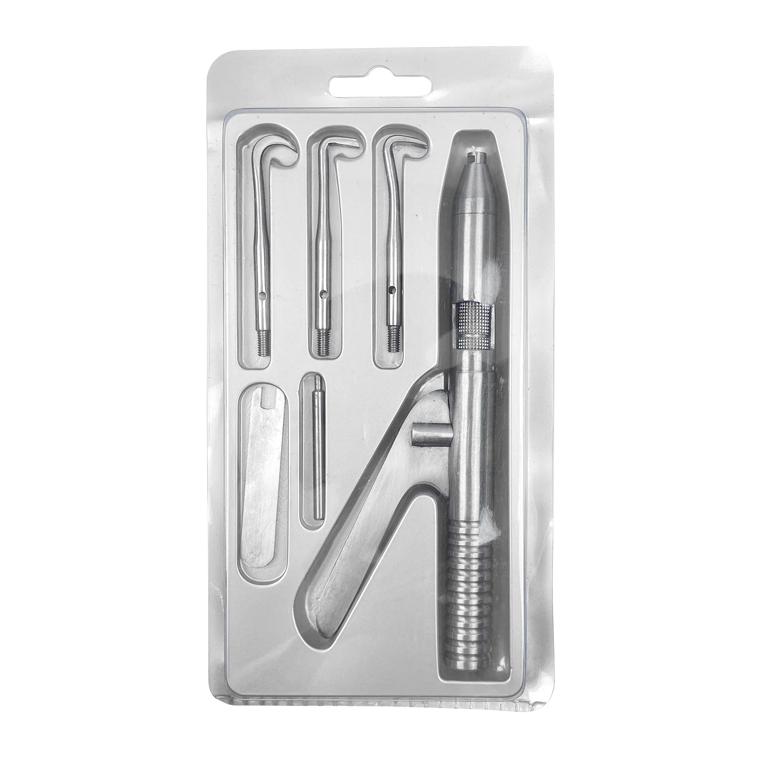 JOALNT Dental Automatic Singlehanded Crown Remover Gun set Stainless Steel Dental Surgical Instrument Tools with 3 working tip