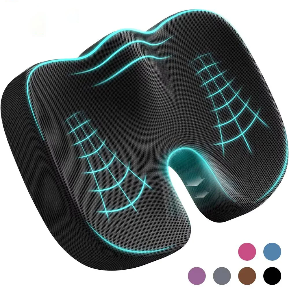 Ergonomisches Bürokissen aus Memory-Baumwolle, Hämorrhoidenkissen, Stuhlkissen, sitzendes Artefakt, Arschkissen für Studenten, ergonomisches Gedächtnis