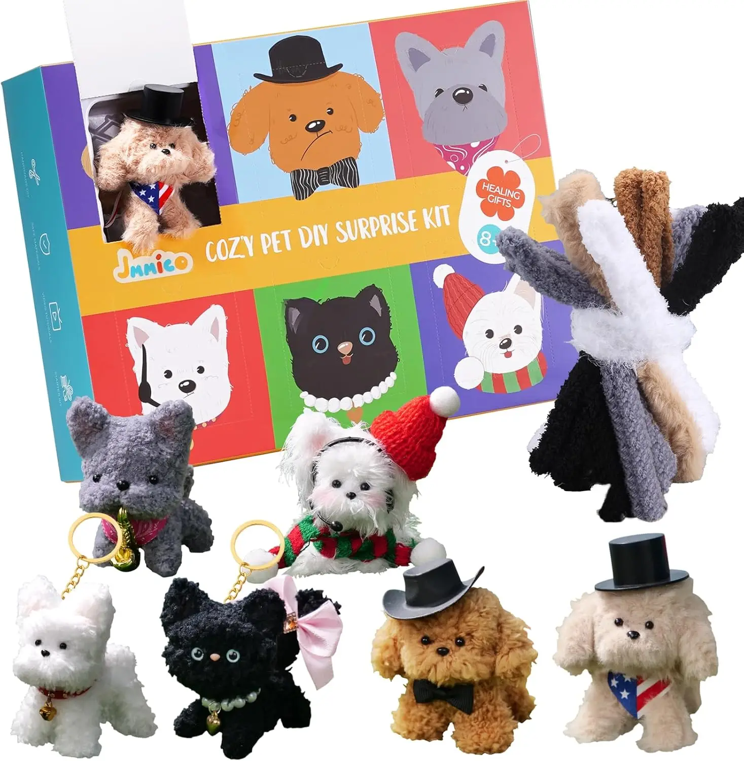 

Набор для творчества из 71 предмета: трубочки для поделок с видеоуроком, набор для создания животных (щенков) своими руками для креативных подарков и художественных работ