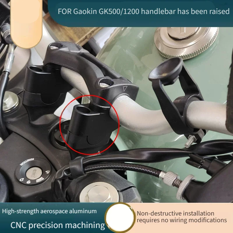For Gaokin GK500 GK1200 Handlebar Riser Pullback Elevador Manillar Moto Accesorios Moto