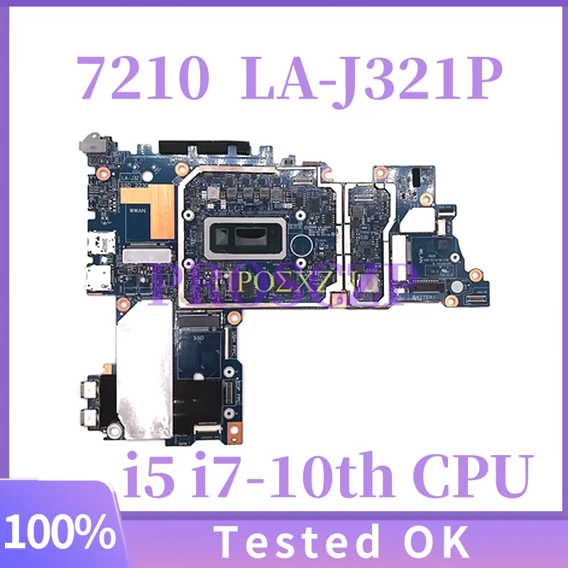 

FDV20 LA-J321P For DELL Latitude 7210 Laptop Motherboard with i3 i5 i7 10th CPU CN-0481H7 CN-06CTMF 09XR7X 100% Tested OK