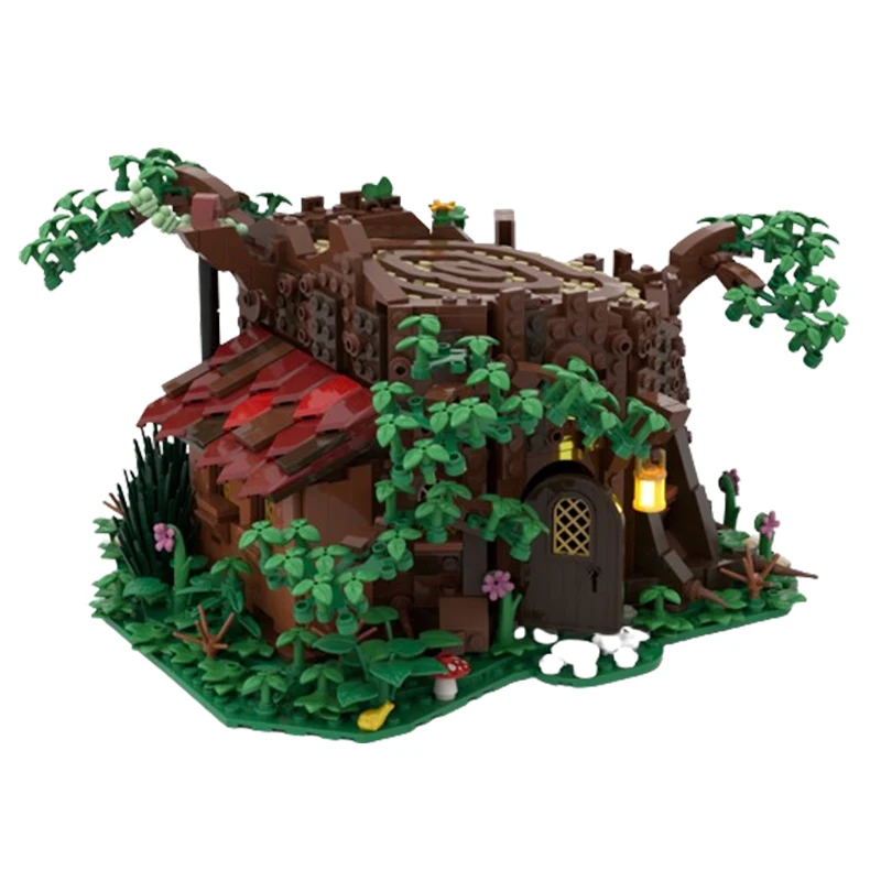 Spot assemblaggio di piccole particelle MOC-98101 Architettura Foresta Albero Radice Casa Giocattoli per bambini Regalo fai da te Modello Ornamento