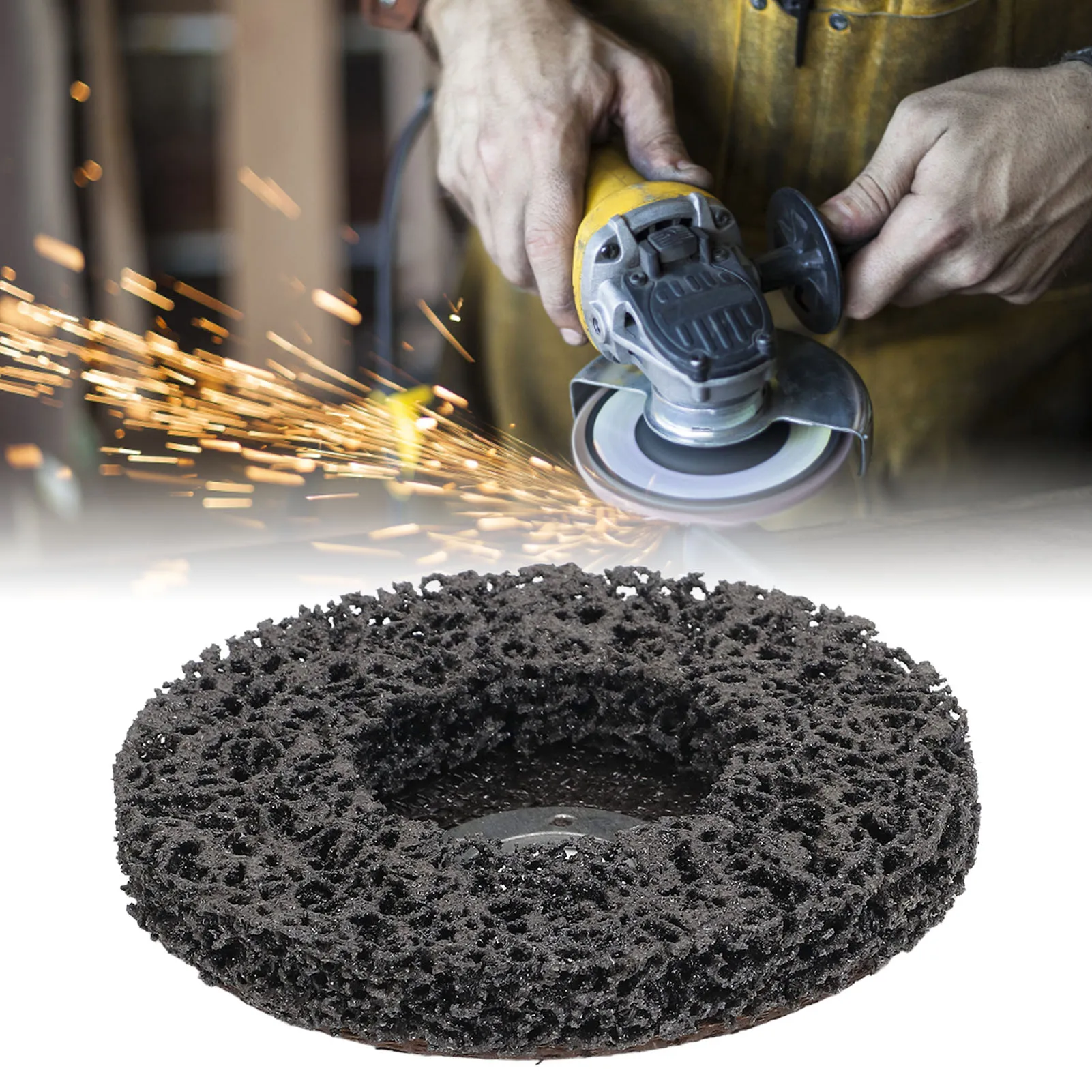 Paint Stripper Strip Disc Stripping Wheel 4.5in Black Waterproof Rust Resistant Low Noise Paint Removal Disc for Stainless Steel