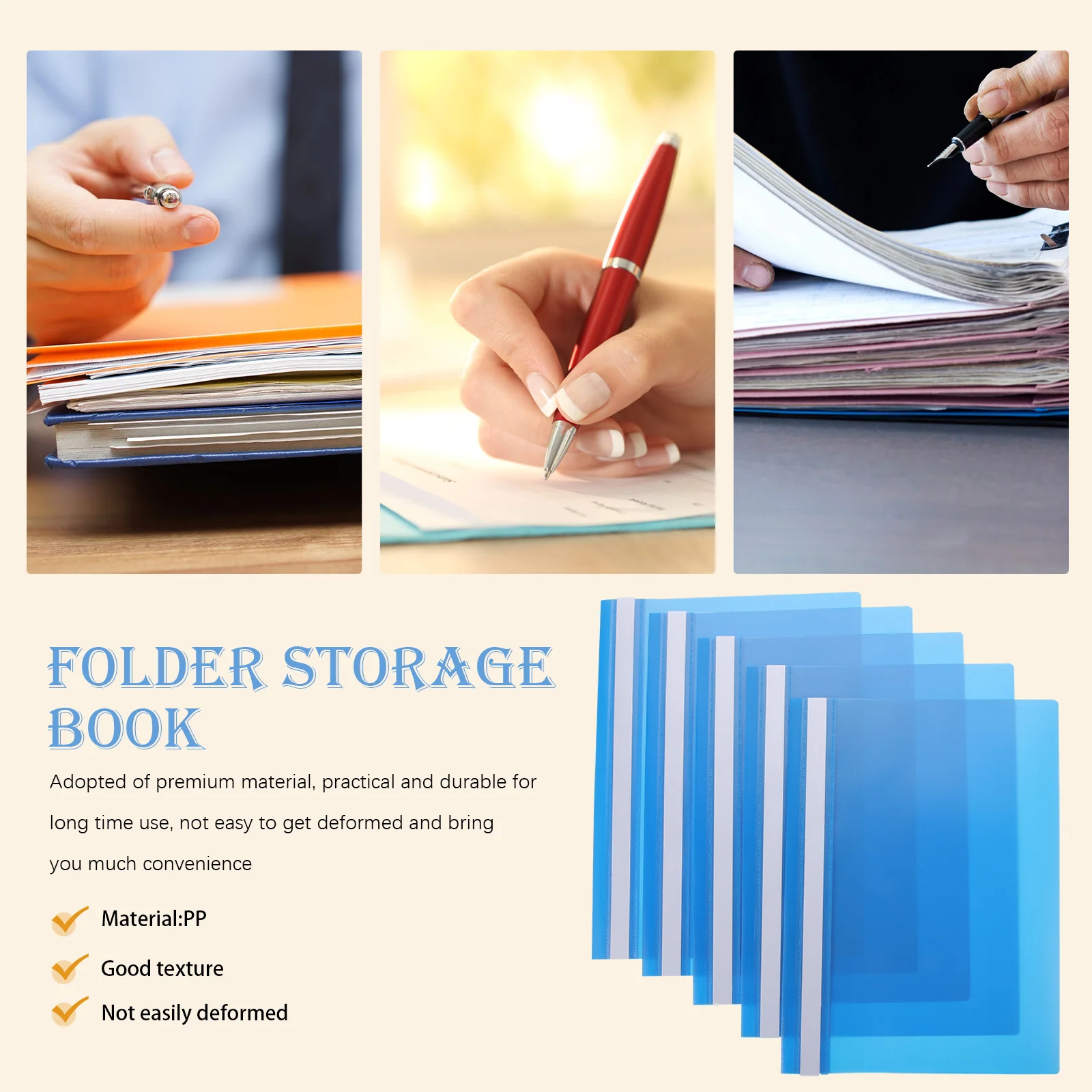 

15pcs A4 Document Folders File Organizer For Office School Home Music Scores Loose Leaf Binder Paper Storage Folder Accessory