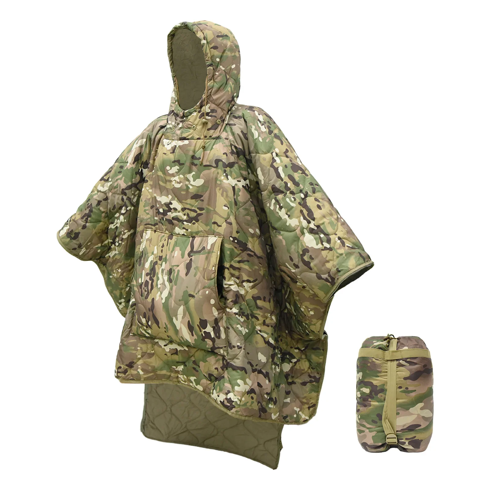 Outdoor Warm Camouflage Sleeping Bag Camouflage Cloak  Portable Mountaineering Camping Tourism Emergency Sleeping Bag