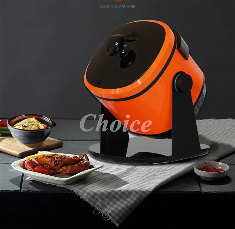 6l Commercial Intelligent Stir Fry Cooking Robot 2400w Kitchen Smart Self Cooking Robot Wok With Food Mixer Machine