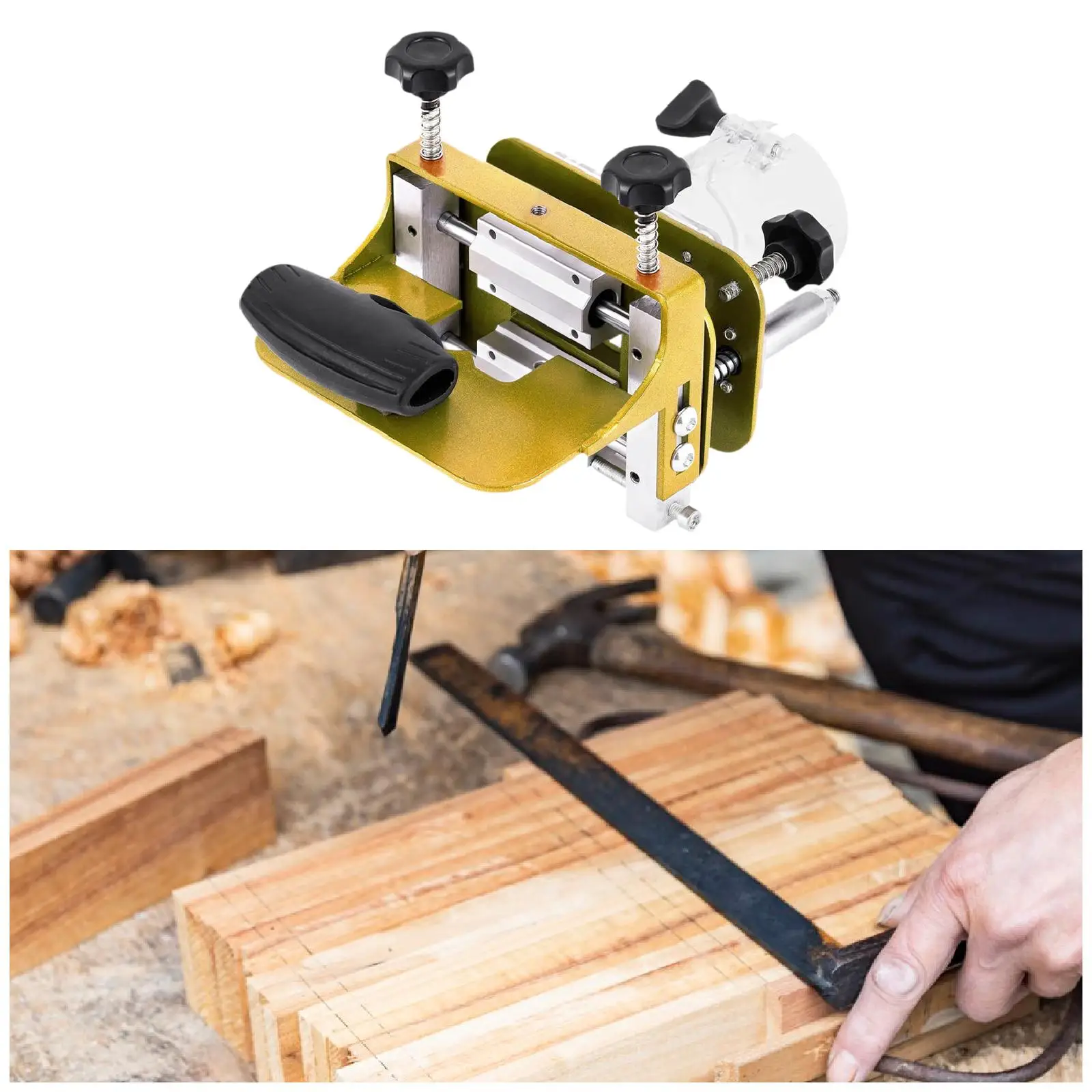 Mortising Jig Punching Tool 2 in 1 for Woodworking Bookcase Cabinet
