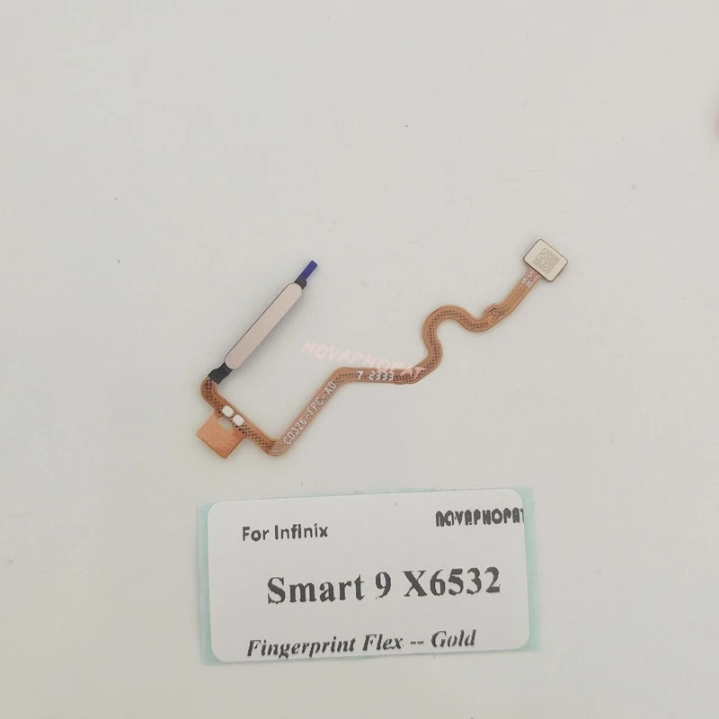 For Infinix Smart 9 X6532 / 9 HD X6532C Fingerprint Flex Power On Off Switch Home Unlock Key Button Sensor Volume Flex Cable