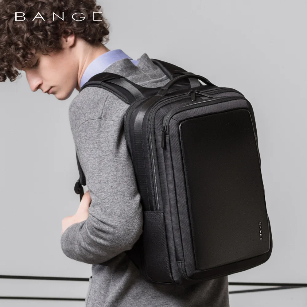 Bange Fashion Men 15 "حقيبة ظهر للكمبيوتر المحمول الخارجية USB شحن حقائب ظهر للكمبيوتر مضادة للسرقة ومقاومة للماء حقيبة السفر للجنسين