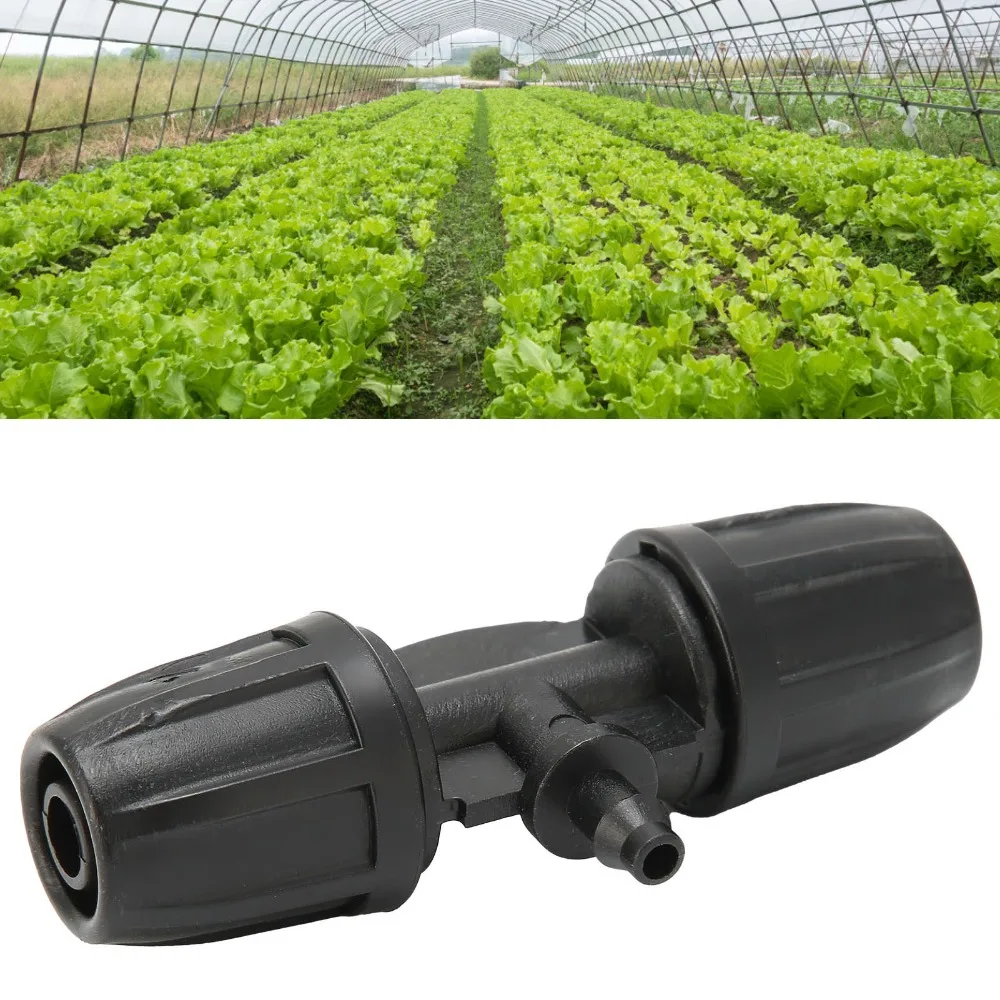10Pcs Durable Leak-Proof Pipe Connector PP Barbed Reducing Tee 3 Ways 8/11mm to 4/7mm Pipe Adapter Sprinkler System Connection