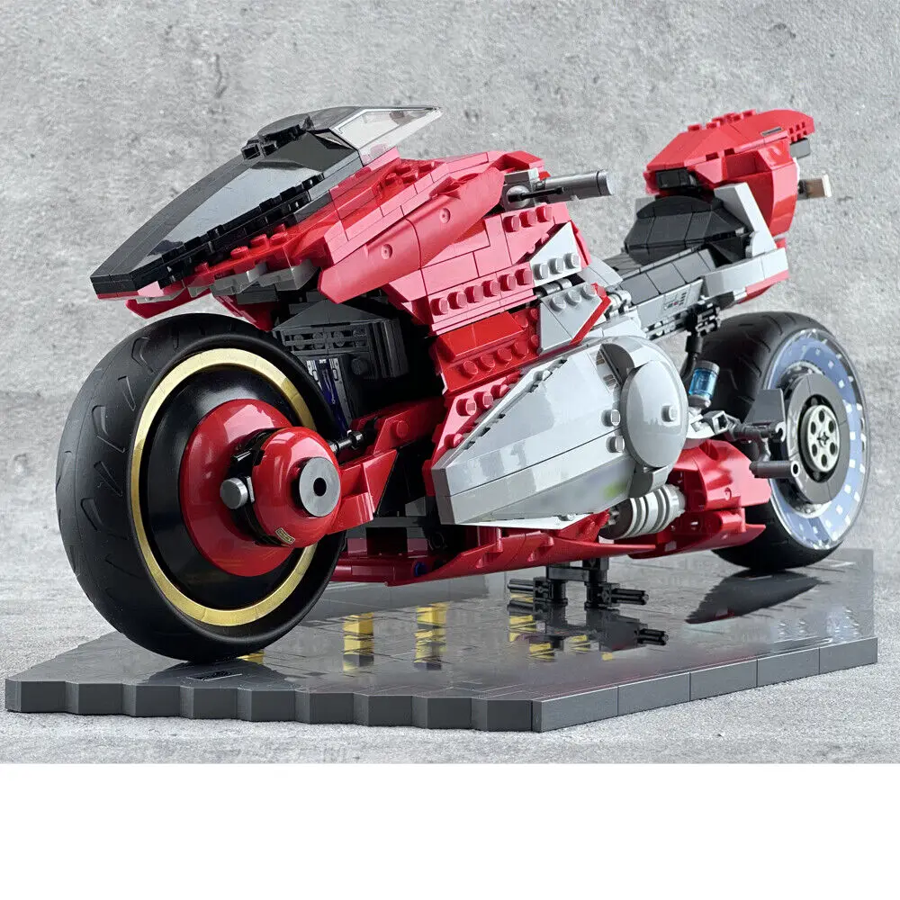 Model motocykla z gra wideo budynku zestaw zabawek 1082 sztuk MOC Build