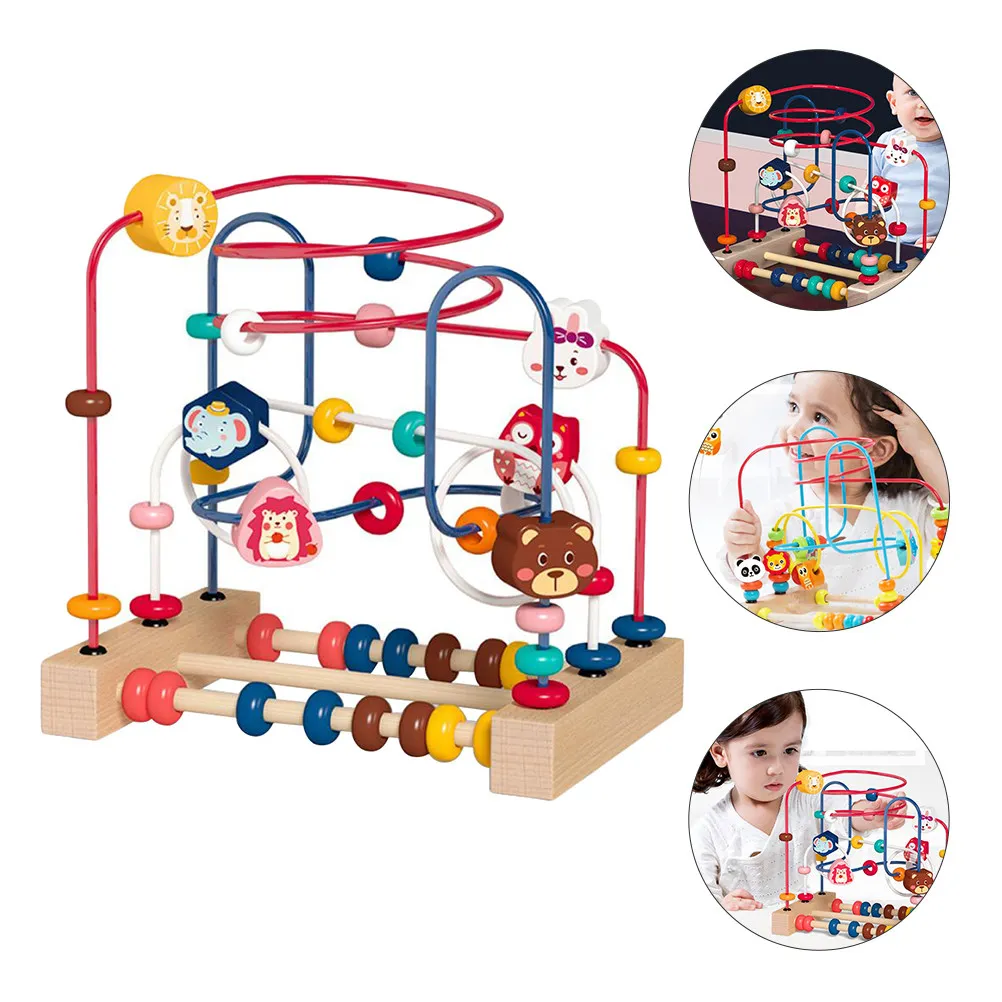 

1 шт. Развивающая игрушка-лабиринт с бусинами в виде животных (Купидон), инструмент для раннего обучения малышей, младенцев, дошкольников, детей, развивающая когнитивные способности