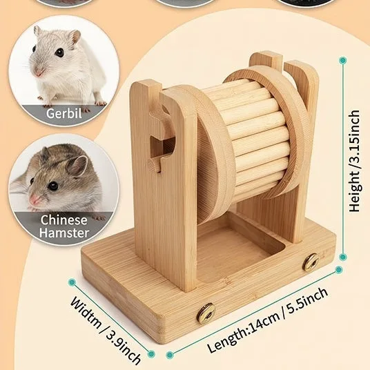 Hamster leakage device, rotatable roller feeding toy, small pet rich and interactive boredom relief artifact