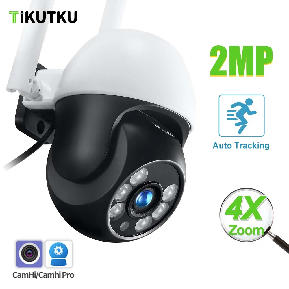 

IP-камера Camhi, Wi-Fi 1080P, уличный водонепроницаемый мини-купольный монитор, защита безопасности, видеонаблюдение, FTP, сигнализация, 4-кратный зум