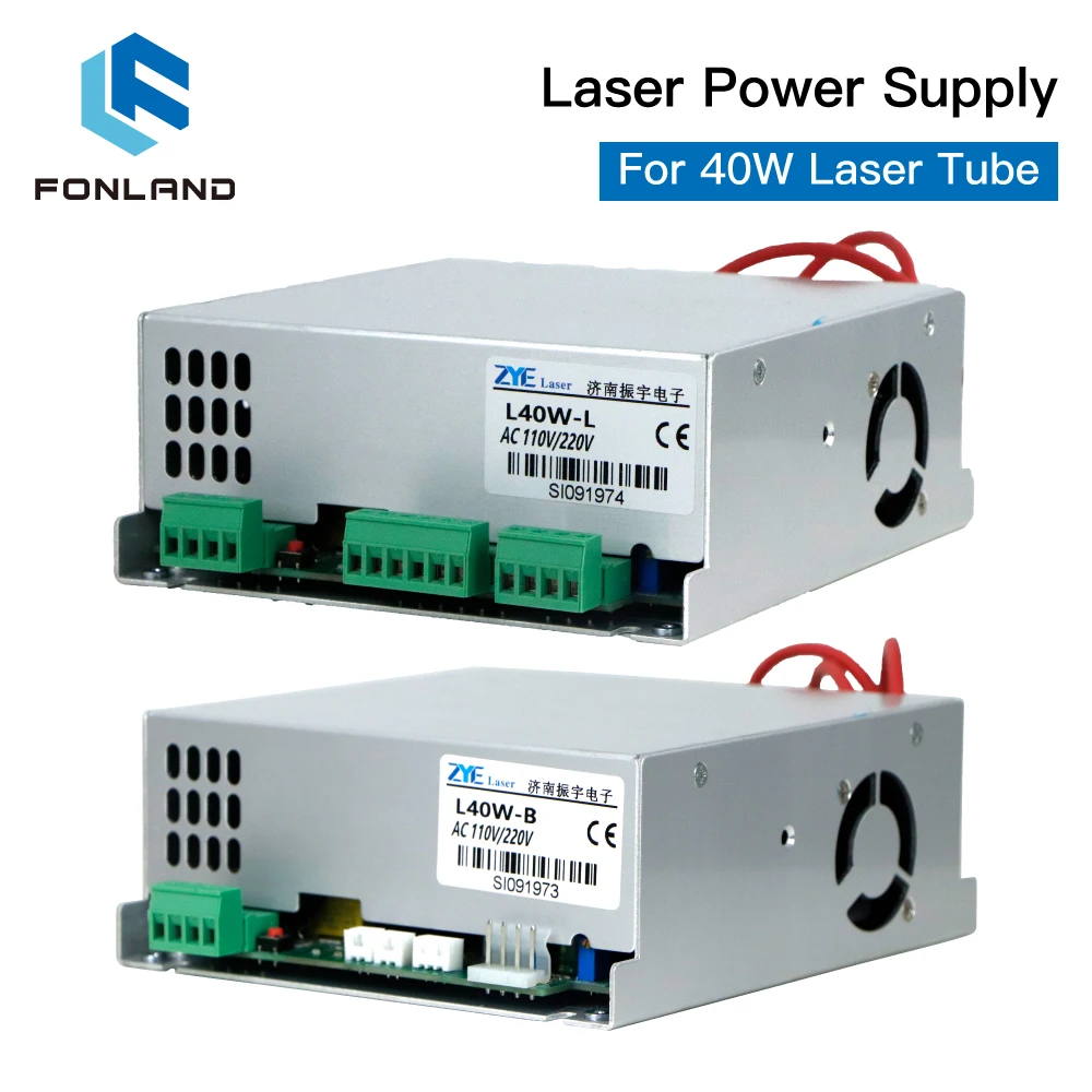 Fonland 40W CO2 เลเซอร์แหล่งจ่ายไฟ MYJG-40W NW 110 V/220 V สําหรับหลอดเลเซอร์แกะสลักเครื่อง