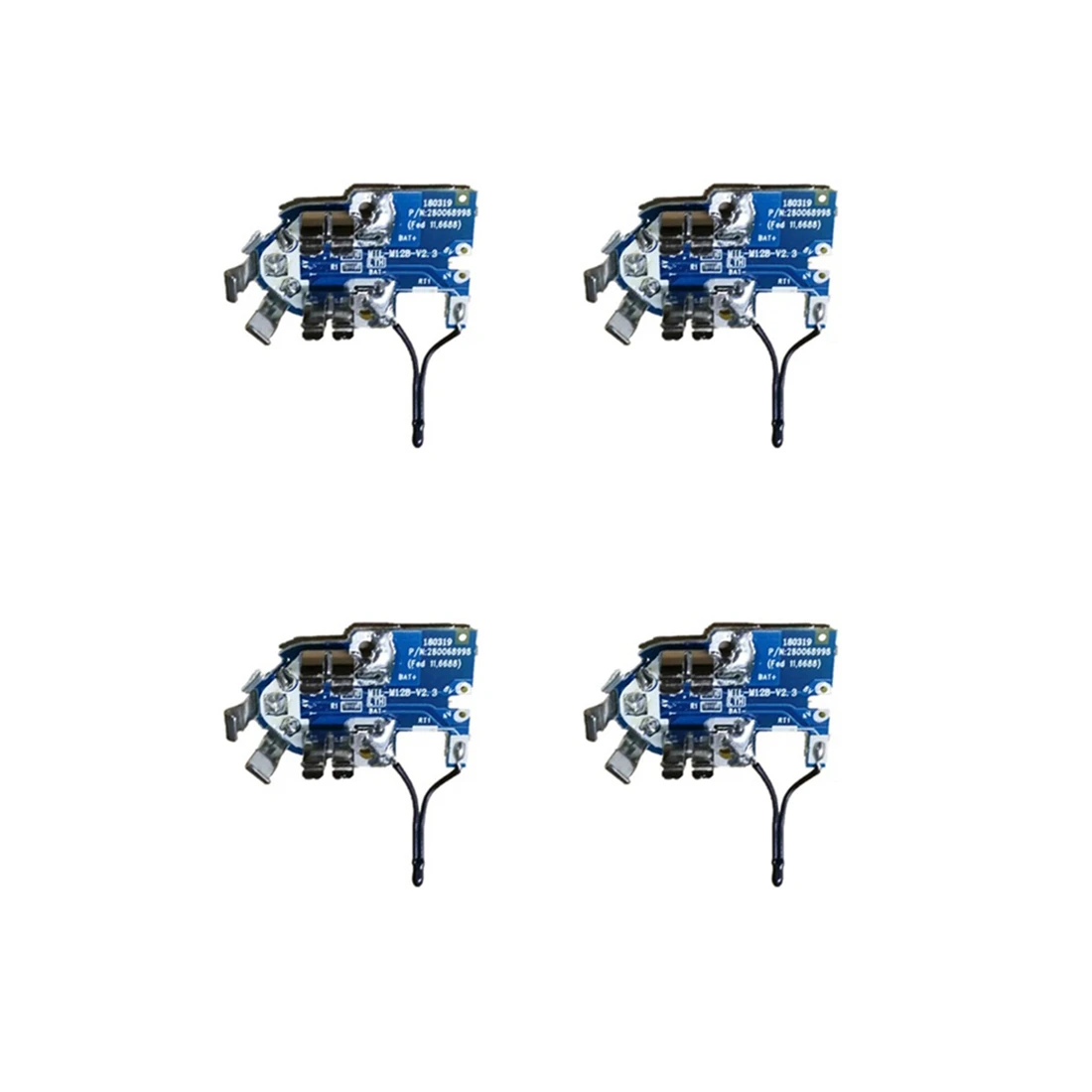 Placa de circuito PCB de protección de carga de batería M12, 4 Uds., para batería de iones de litio Milwaukeee 12V 48-11-2411 M12