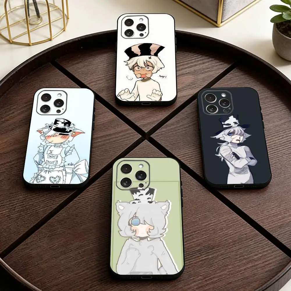 Funda de Silicona Suave Negra S-Slendytubbies 3 G-Guardian para iPhone 17, 16, 15, 14, 13, 12, 11 Plus, Pro Max, XS