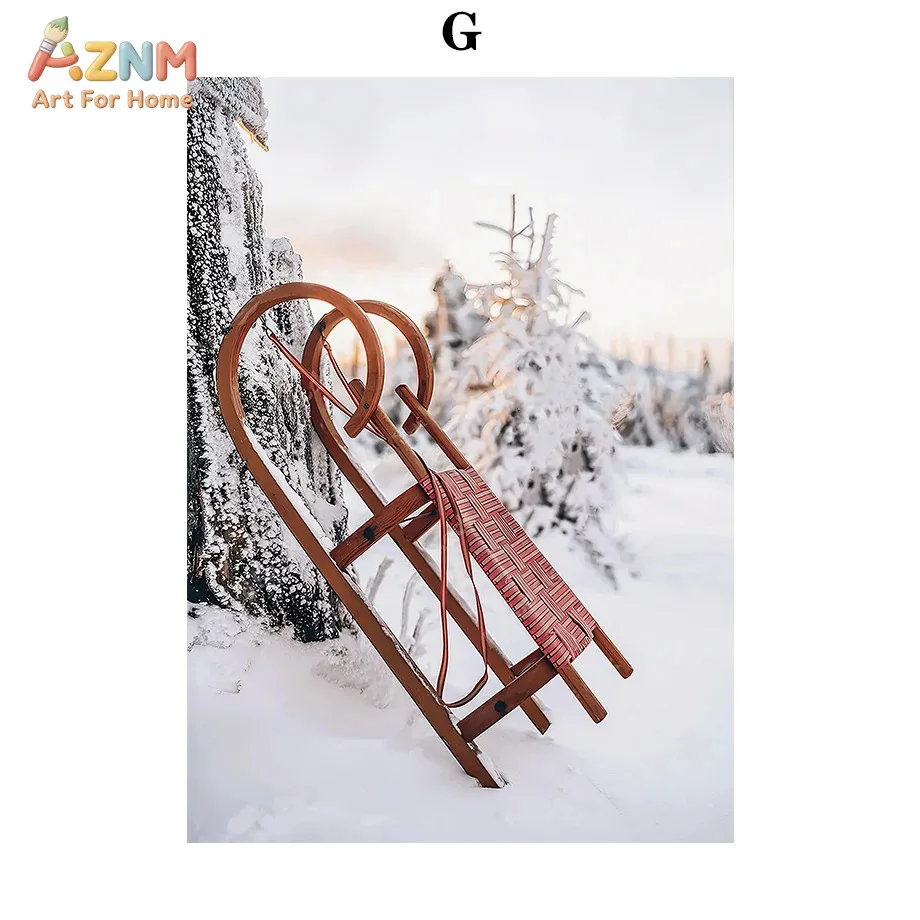 AZNM Burgundy Christmas Canvas Wall Art Snowy Train Cabin Xmas Tree Snowflake Ho Ho Ho Text Winter Farmhouse Home Unframed Canva
