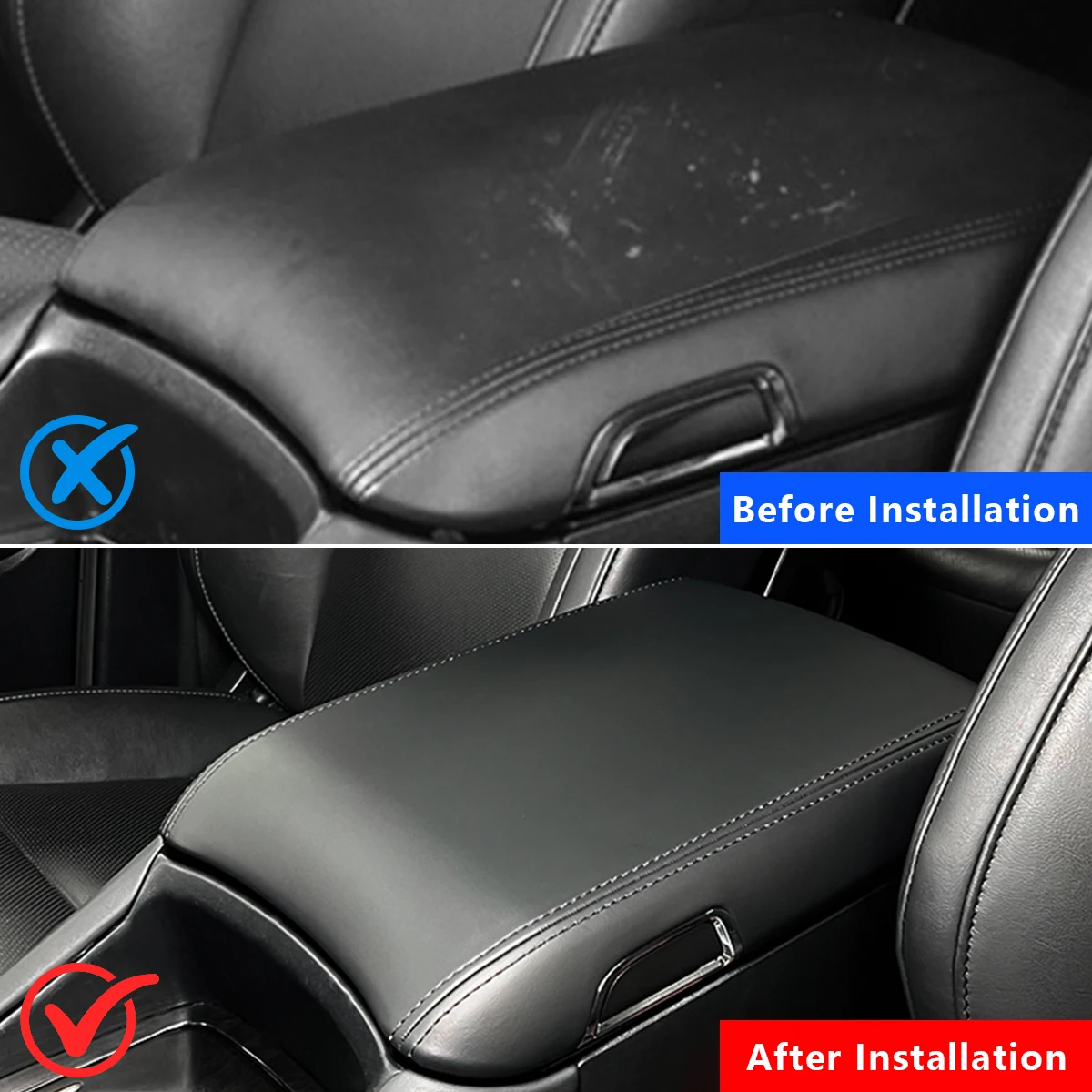 Car Armrest Box Lid for Toyota Alphard Vellfire 30 Series Center Console PU Leather Replacement Cover Interior Upgrade Accessory