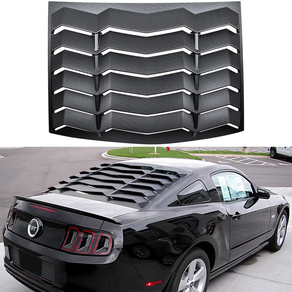 Rear Window Louver for Ford Mustang 2004 2005 2006 2007 2008 2009 2010 2011 2012 2013 2014 Matte Black Auto Exterior Accessories