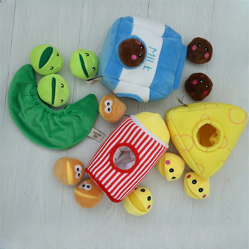 1pc pet leakage food sniffing toy hidden food puzzle training dog toy interactive play plush pet supplies