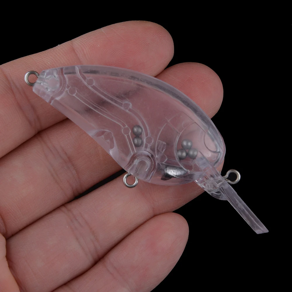 Chan’sHuang 20PCS Unpainted Blanks Bait 9.3g/75mm Flat Side Crankbait DIY Handmade Artificial Fishing Lure Tackle