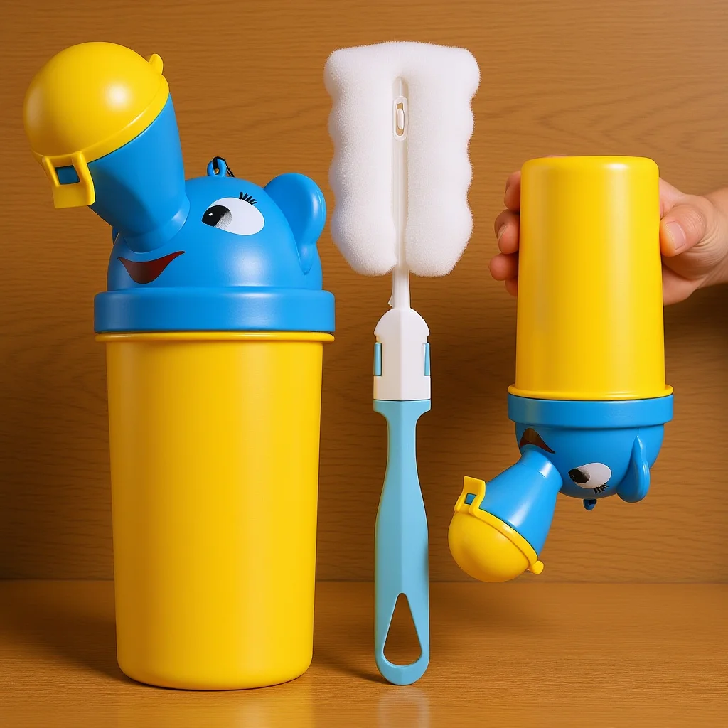 ポータブルトイレ 緊急用小便器 コンパクト 省スペース 旅行用トイレ 幼児トレーニング用おまる 屋外用子供用小便器