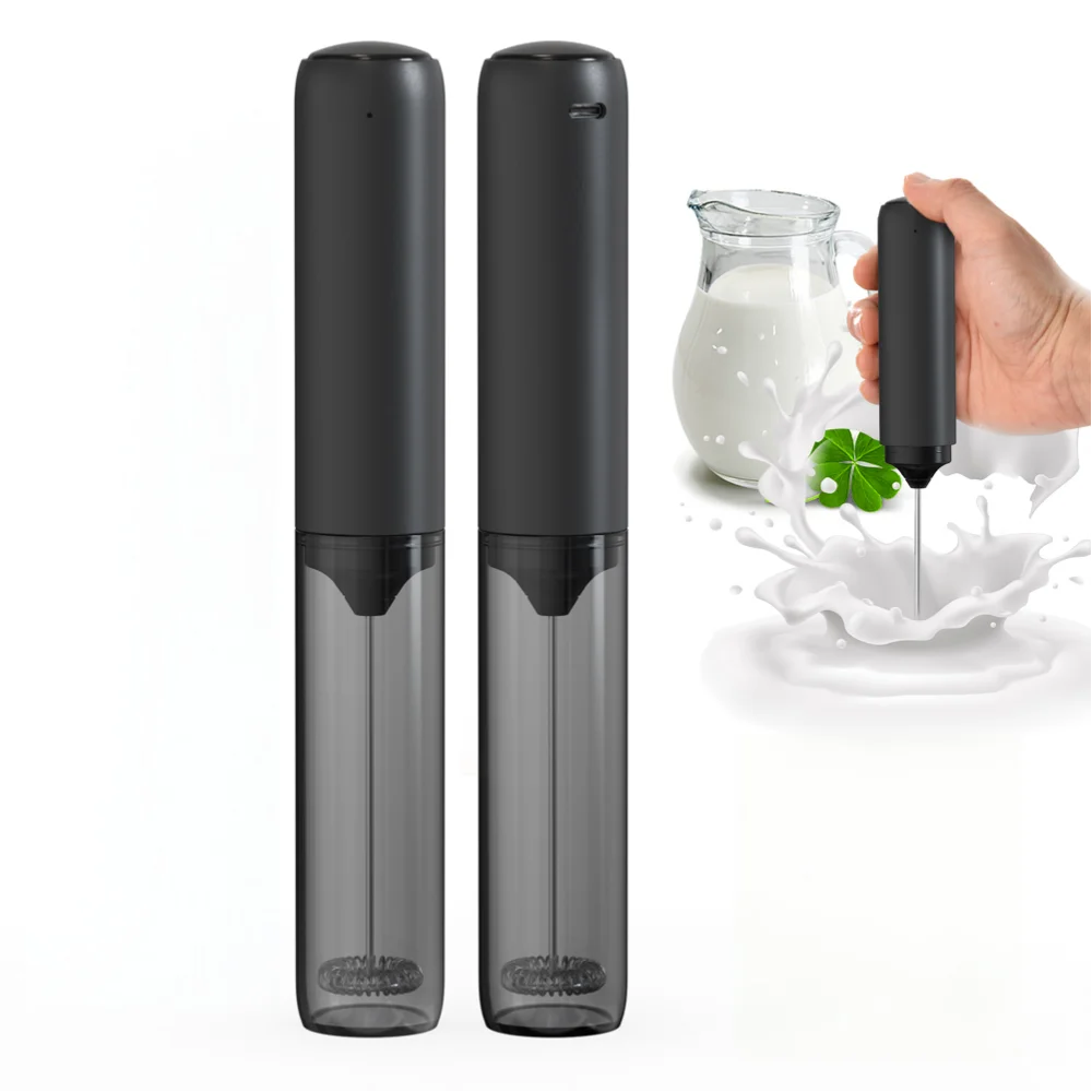 

Sanitary portable milk frother with ventilated storage cover Type-C handheld coffee mixer,silent electric milk frother travel