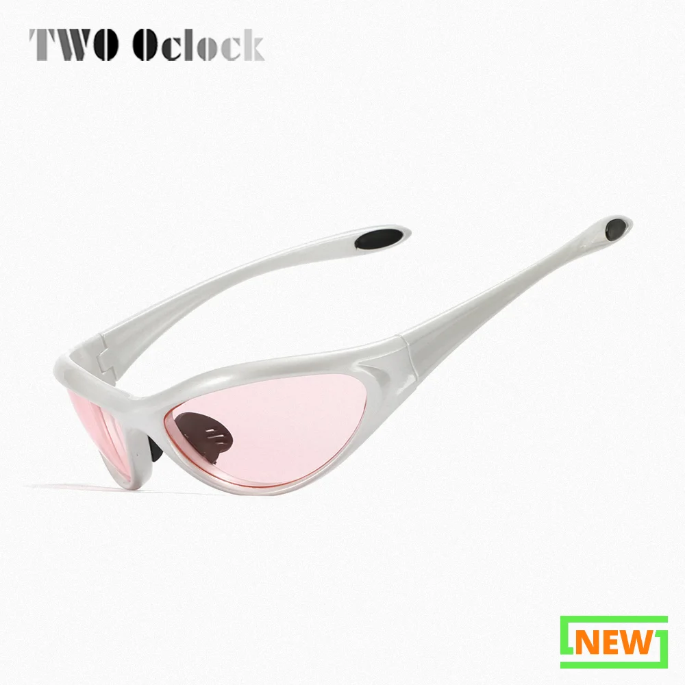Gafas de sol de tendencia para mujer, gafas de sol de diseñador a la moda 2025, gafas de sol Y2K deportivas para hombre UV400, gafas de sol para mujer, gafas rosas y blancas