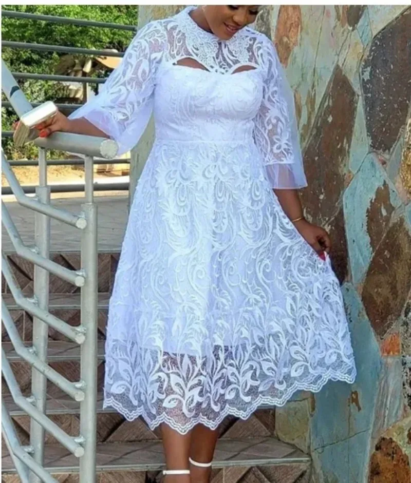 knee length dresses for ladies Knee Length Summer Lace Dress | Occasion dresses main image 1