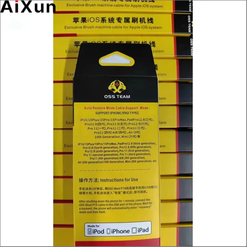 OSS W236 TEAM Tool Sets Exklusives Bürstenwerkzeug für IOS-System-Kofferraumkabel mit automatischer Wiederherstellung für IPad IPod IPhone 5S-11 pro max