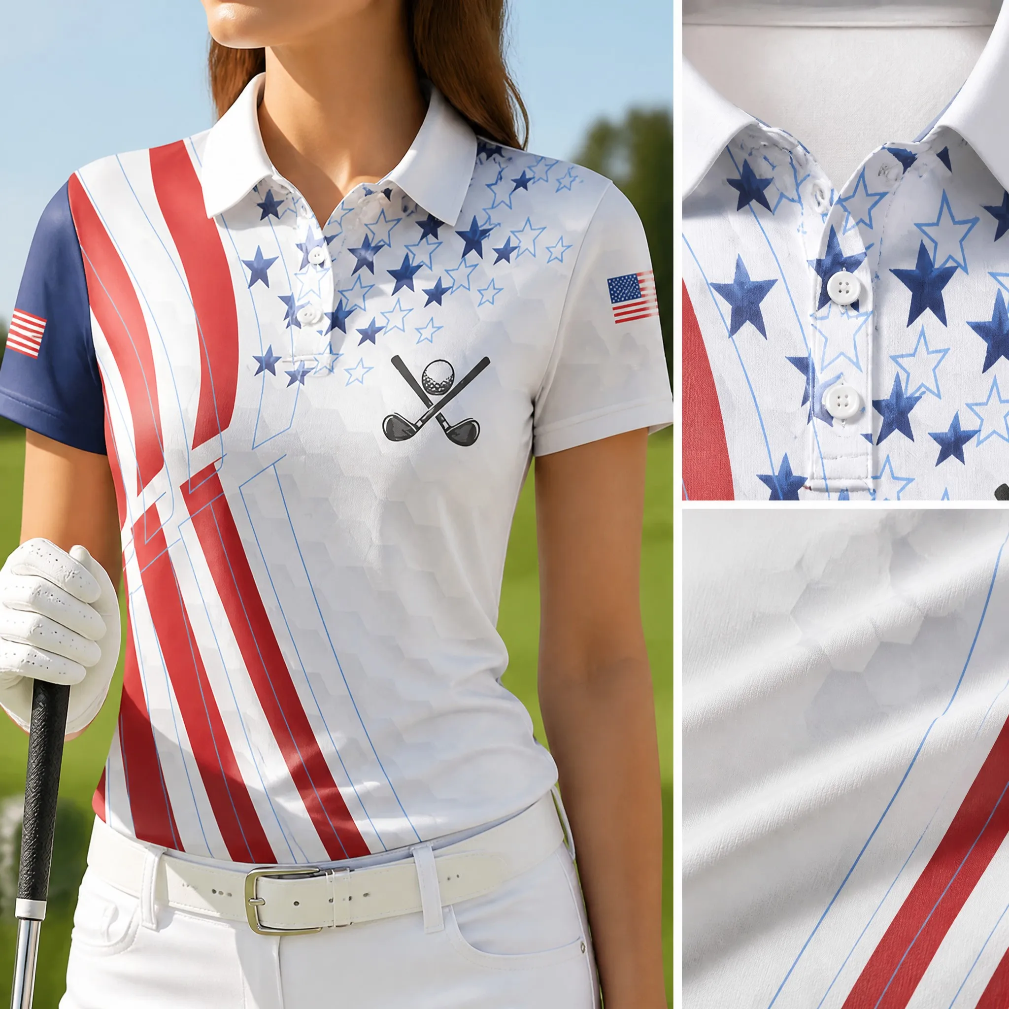 New Spring/Summer Breathable T-Shirt Casual Print Women's Sports Short-Sleeve Collared Polo Shirt Women's Top
