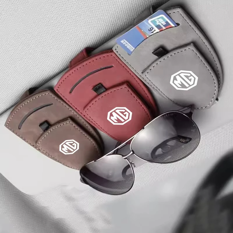 

Car Sun Visor Glasses Box Sunglasses Clip Card Ticket Holder For MG HS MG4 EV Cyber X MARVEL R ZS ES5 ONE Cyberster MG3 MG5 MG7