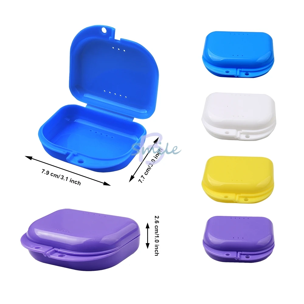 4Pcs Dental Retainer Orthodontic Mouth Guard Denture Storage Case Box Plastic Oral Hygiene Supplies Organizer Accessories