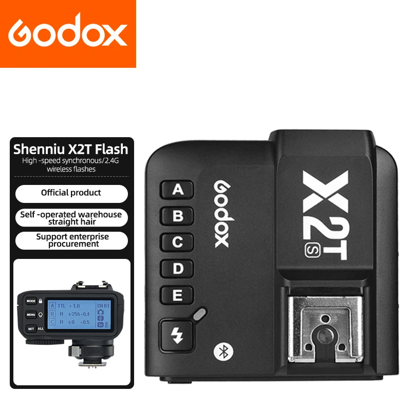 Godox X2t Wireless Bluetooth Flash Trigger C/N/S/F/O/P Suitable For Canon Nikon SONY Fujifilm Olin TTL Suitable Bluetooth