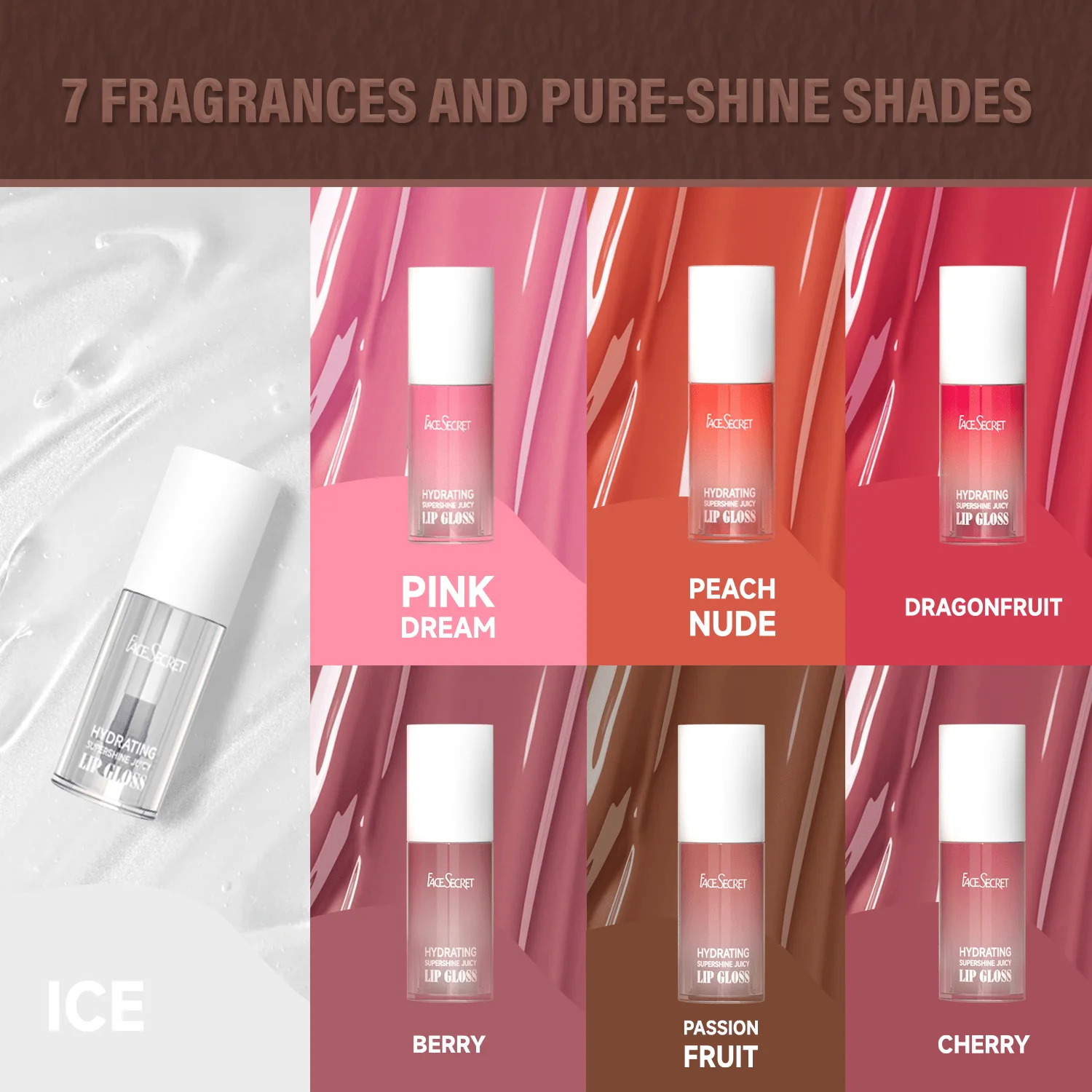 Jelly Lip Oil Lip Gloss Moisturizing Plumping Lip Balm Lip Combo Natural Fruit Color Light Beige Lip  Long-lasting Makeup