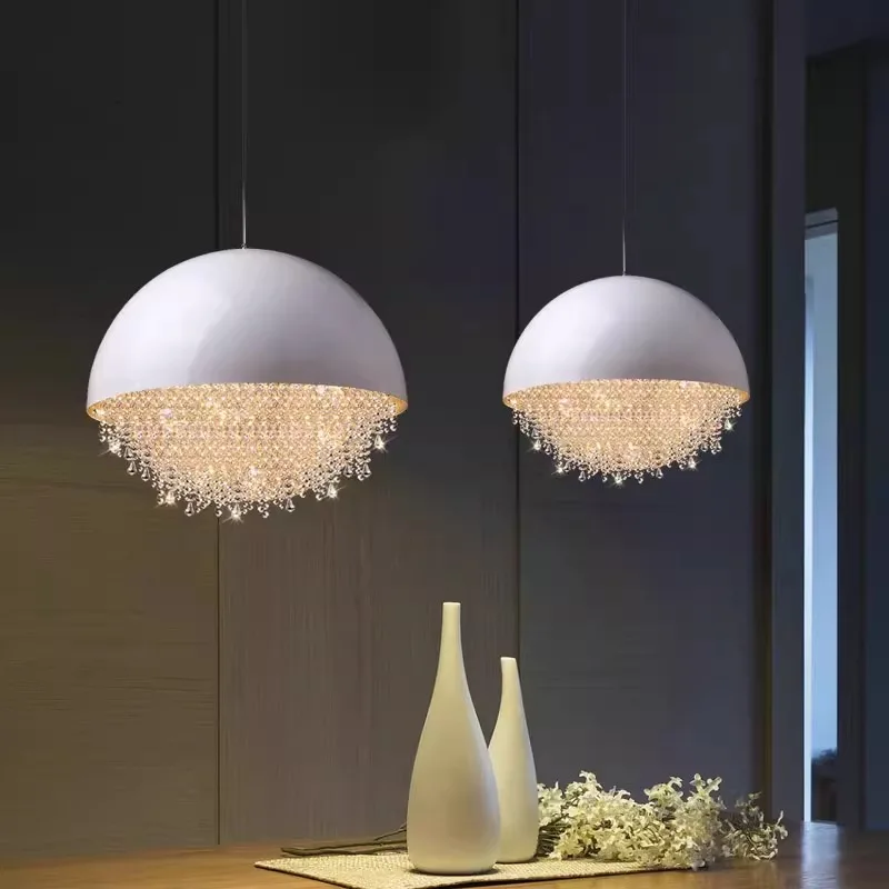 designer moderno lustre de cristal rodada pendurado lampada teto luz pingente home decoracao interior luminaria lustre 01