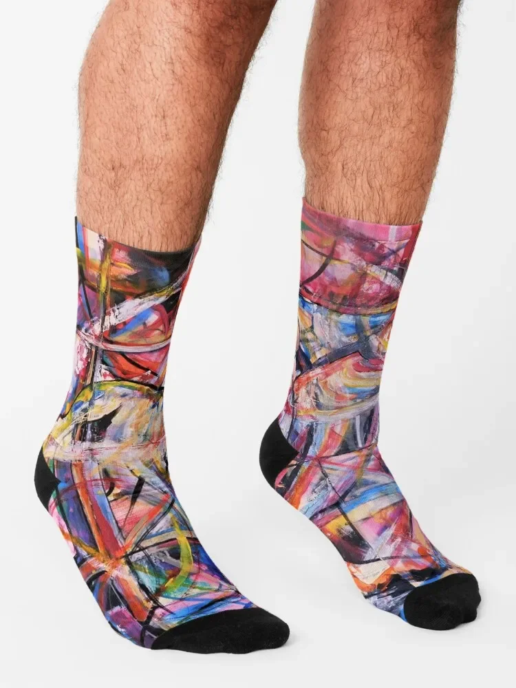 Homens e Mulheres's Abstract Socks, Novidade Socks, Louco