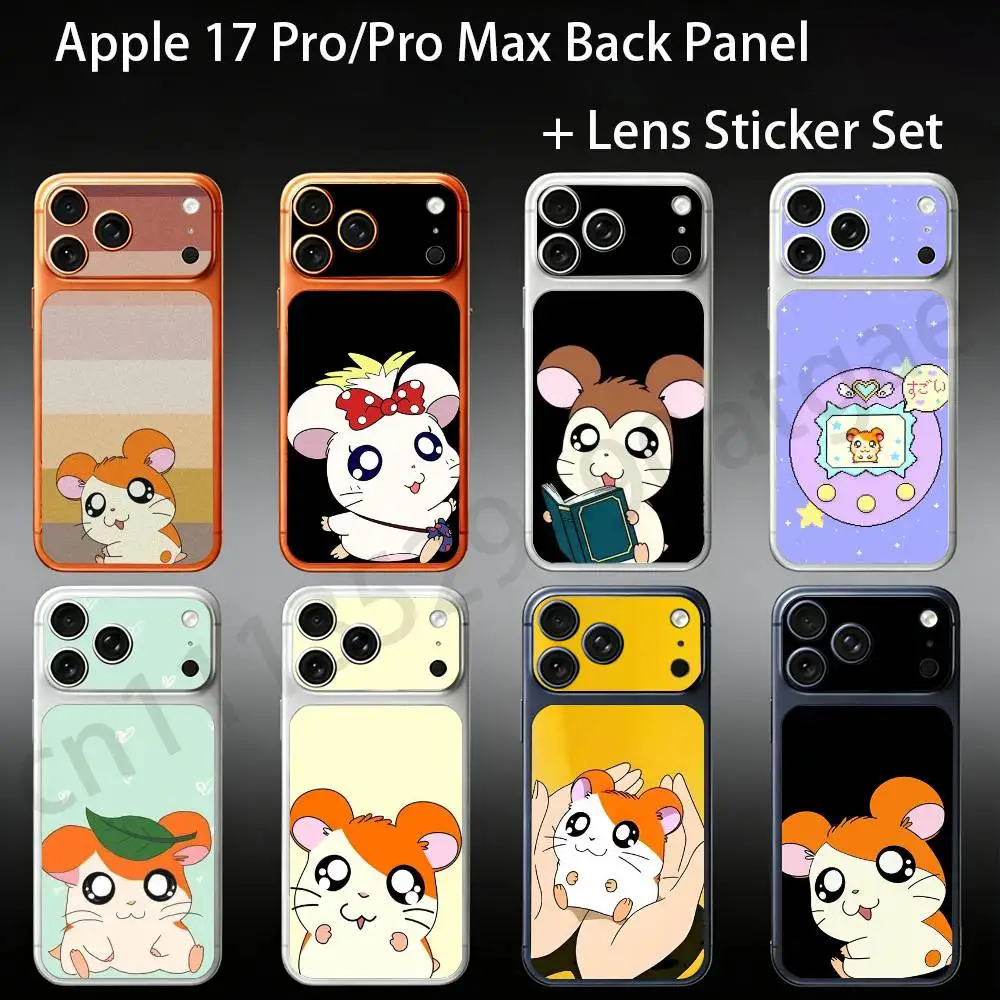 

H-Hamtaros Cute Hamster For iPhone 17proMax/17pro Full Cover Decal Skin Wrap Colorful Rear Protective Sticker Film
