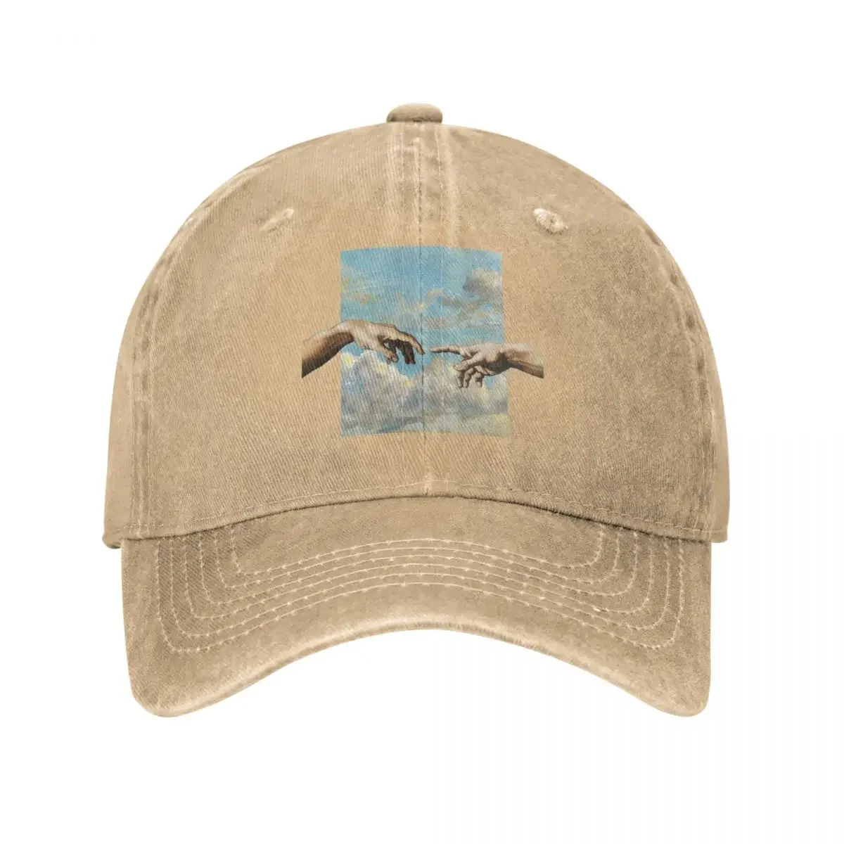 Touch The God - Creation Of Adam Cowboy Hat Trucker Cap Dropshipping Wild Ball Hat Men Cap Women'S Hat