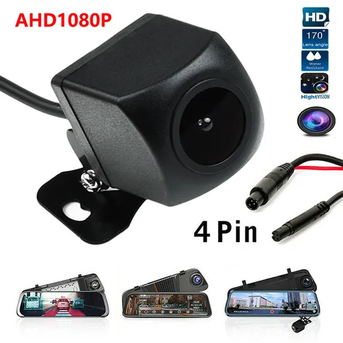 Dashcam imagen inversa 4 pines 1080P HD impermeable gran angular cámara inversa pantalla completa transmisión multimedia dashcam