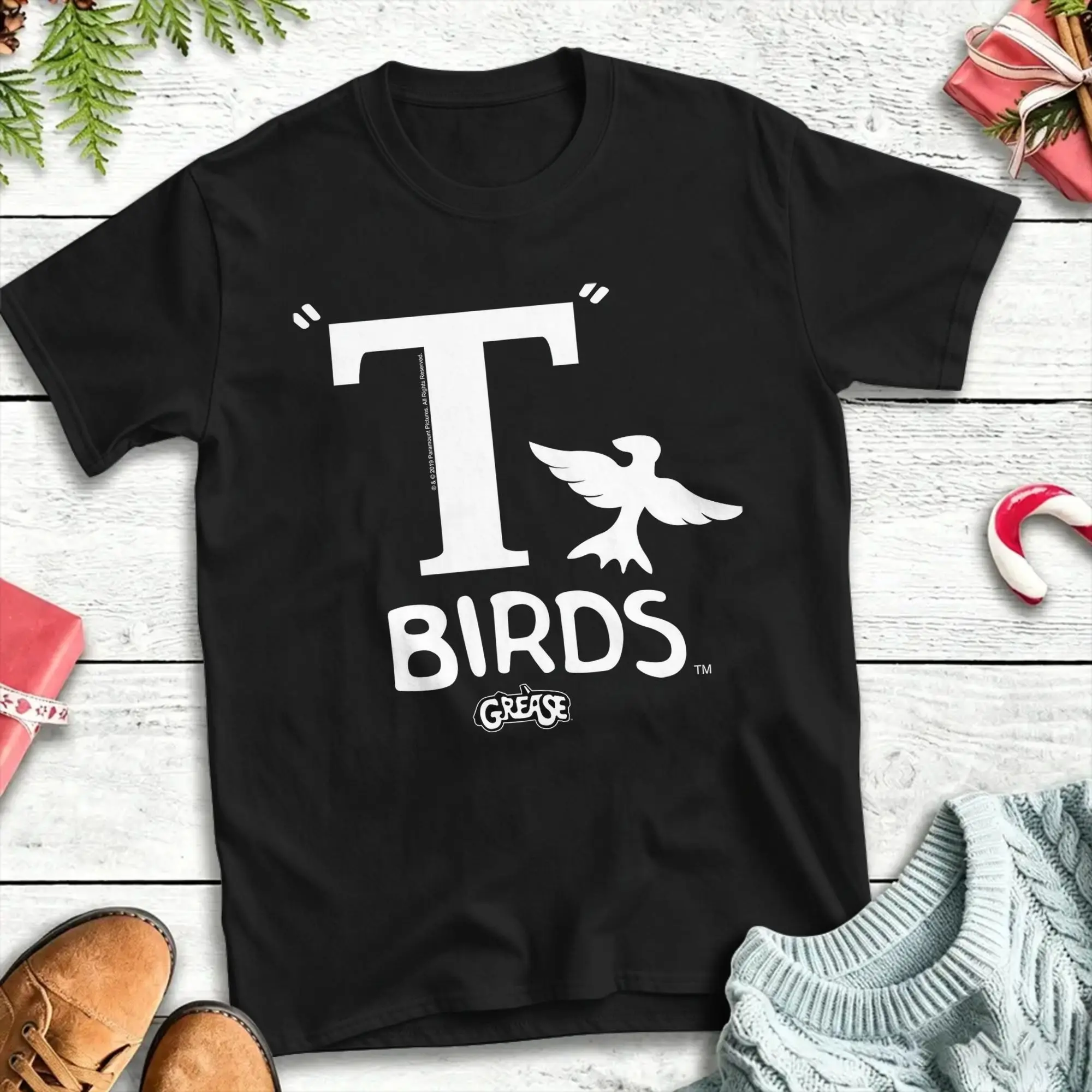Men T-Shirt Grease Birds (1) Casual 100% Cotton Tee Shirt Short Sleeve  T Shirt O Neck Tops Classic