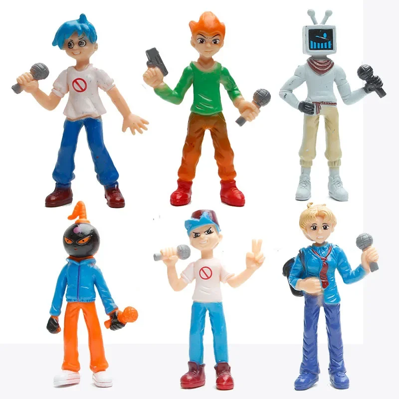 6pcs/set Hot Anime Action Figure Toys Skid Pump Friday Whitty Boyfriend PVC Model Dolls for Children Gifts Fantasy Figurines