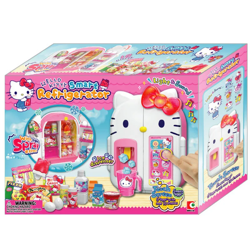 

Sanrio Series New Hello Kitty Modeling Cute Mini Refrigerator Girl Simulation Family Vocal Spray Toy Children'S Birthday Gift