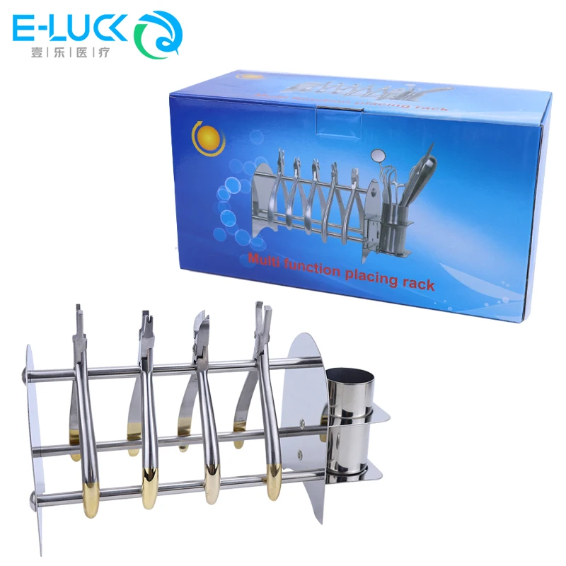 

Dental Forceps Shelf Stainless Steel Stand Orthodontic Plier Holder Tweezers Forcep Scissor Plier Stand Placing Rack Dentistry