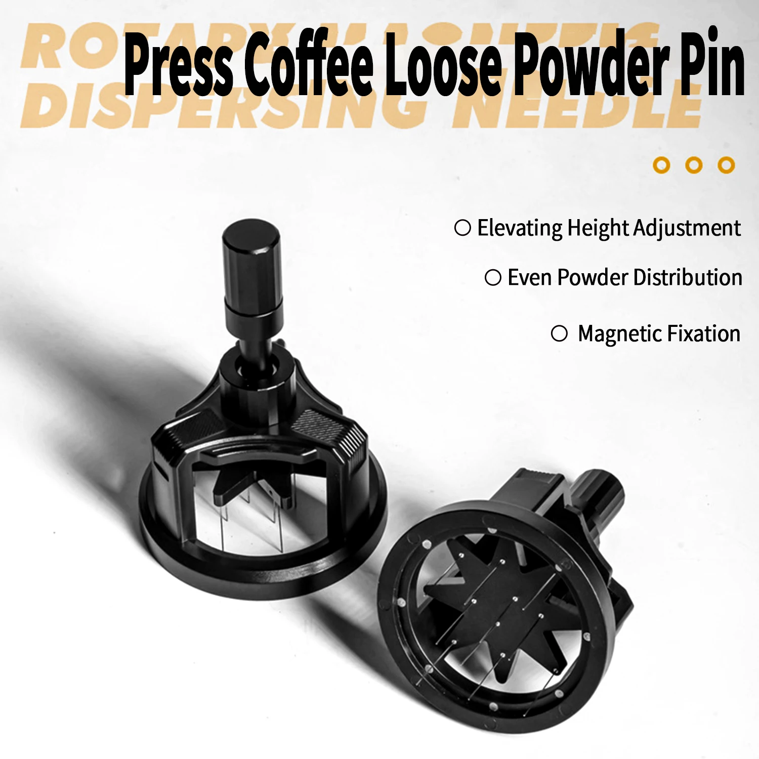OANKR 58mm WDT Tool Espresso Stirrer Needle Distributor Magnetic Rotary Coffee WDT Press Professional Cafe Bar Barista Tools