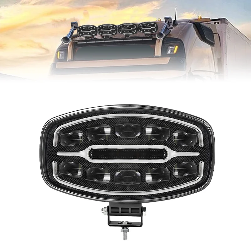1/2/4pcs 9 Inch LED Light Off Road Headlight Spotlight Auxiliary Square Car Driving Light Flash White Yellow for Ford SUV Pickup