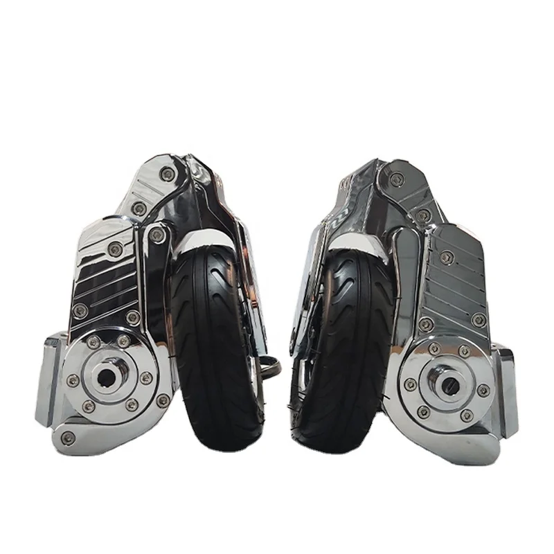 Chrome Landing Gear Bracket with Auxiliary Wheels for Parking & Riding Start Assistance